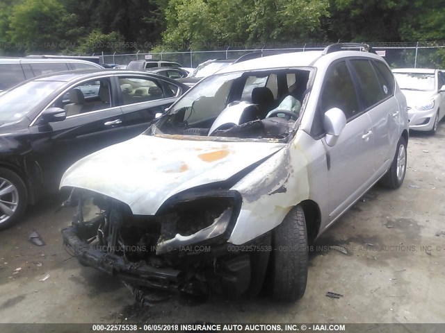 KNAFG529197273528 - 2009 KIA RONDO LX/EX SILVER photo 2