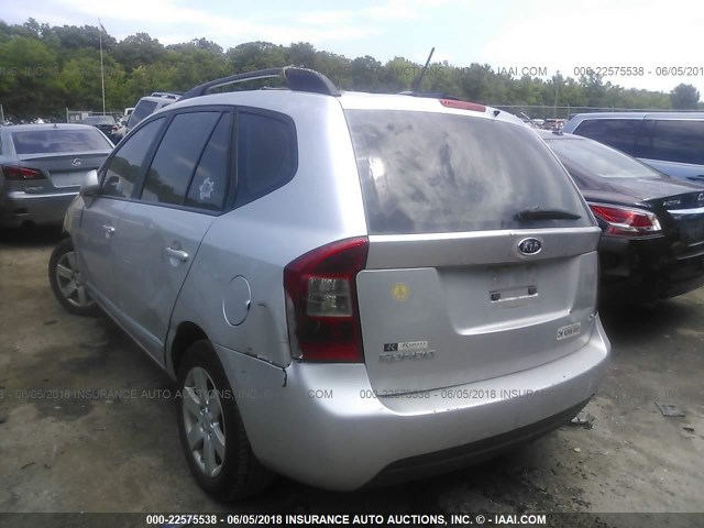 KNAFG529197273528 - 2009 KIA RONDO LX/EX SILVER photo 3