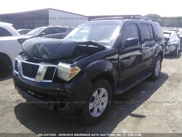 5N1AR18W67C631526 - 2007 NISSAN PATHFINDER LE/SE/XE BLACK photo 2