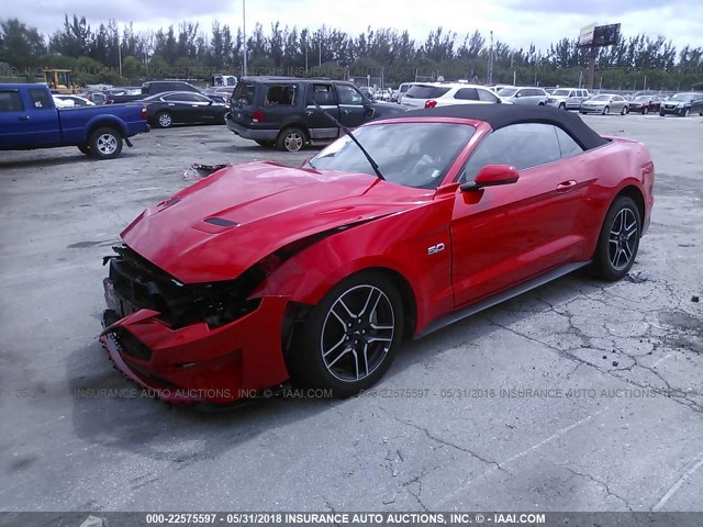 1FATP8FFXJ5115184 - 2018 FORD MUSTANG GT RED photo 2