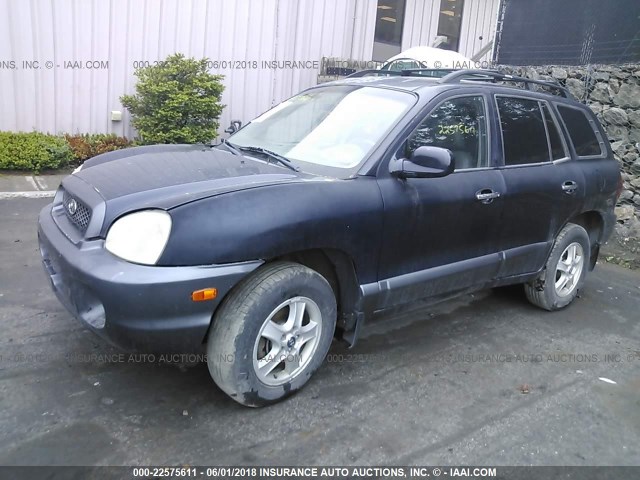 KM8SC73E54U598323 - 2004 HYUNDAI SANTA FE GLS/LX BLUE photo 2