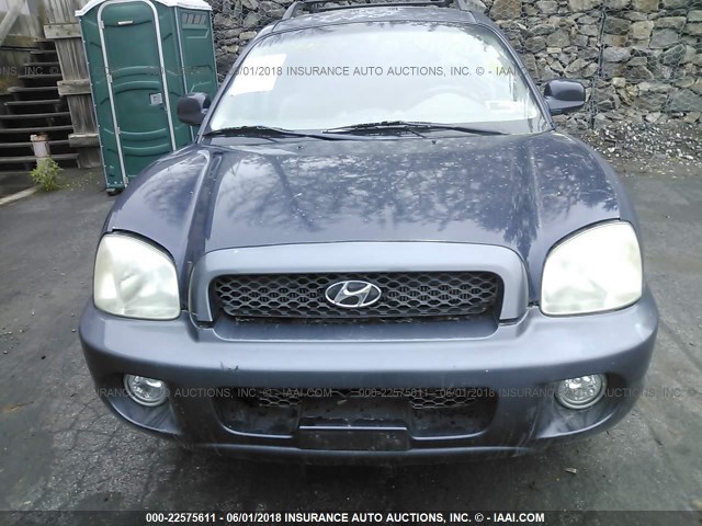 KM8SC73E54U598323 - 2004 HYUNDAI SANTA FE GLS/LX BLUE photo 6