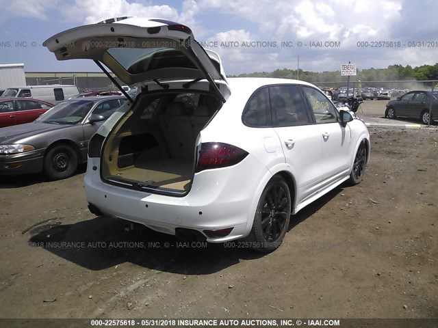 WP1AD2A25DLA75526 - 2013 PORSCHE CAYENNE GTS WHITE photo 4