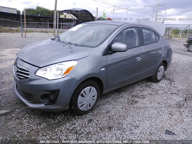 ML32F3FJ9JHF04726 - 2018 MITSUBISHI MIRAGE G4 ES Сұр фото 2