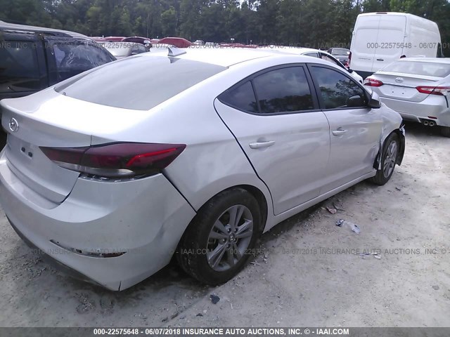 5NPD84LF2JH253729 - 2018 HYUNDAI ELANTRA SEL/VALUE/LIMITED SILVER photo 4