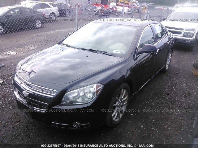 1G1ZE5E08AF142618 - 2010 CHEVROLET MALIBU LTZ BLACK photo 2