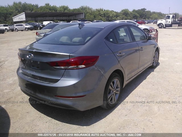 5NPD84LF4JH300128 - 2018 HYUNDAI ELANTRA SEL/VALUE/LIMITED GRAY photo 4