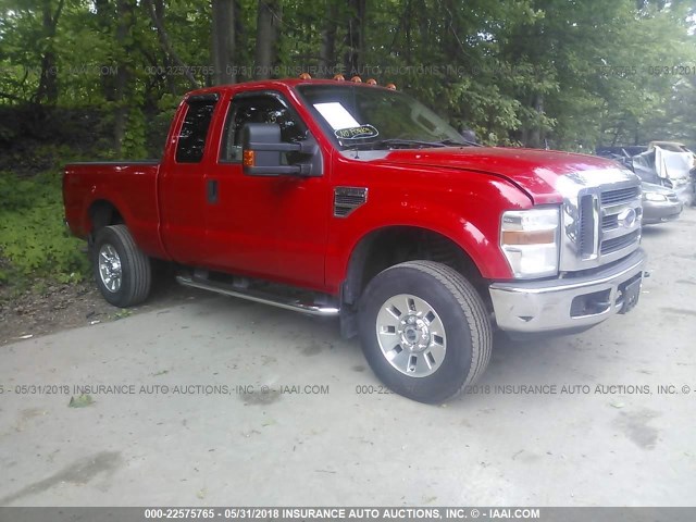 1FTWX31518EA82840 - 2008 FORD F350 SRW SUPER DUTY RED photo 1