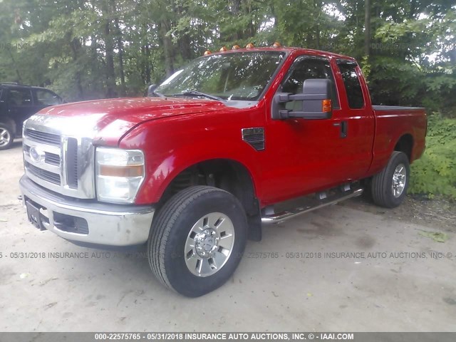 1FTWX31518EA82840 - 2008 FORD F350 SRW SUPER DUTY RED photo 2