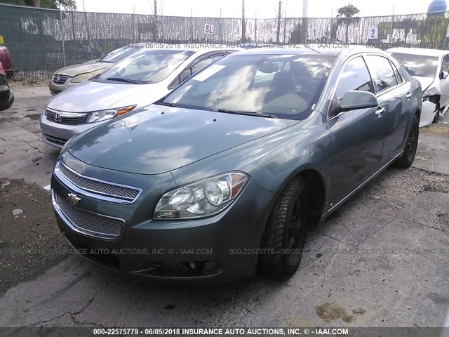 1G1ZK57B69F178892 - 2009 CHEVROLET MALIBU LTZ TEAL photo 2
