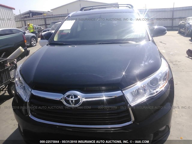 5TDKKRFH0FS057146 - 2015 TOYOTA HIGHLANDER XLE შავი ფოტო 6