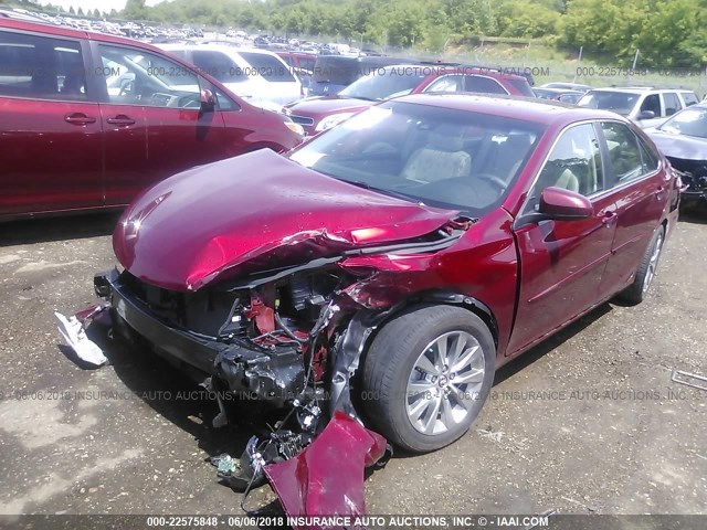 4T1BK1FK9FU567418 - 2015 TOYOTA CAMRY XSE/XLE 红色 照片 2