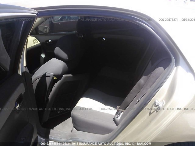 1G1ZH57B88F236868 - 2008 CHEVROLET MALIBU 1LT 金色 照片 8