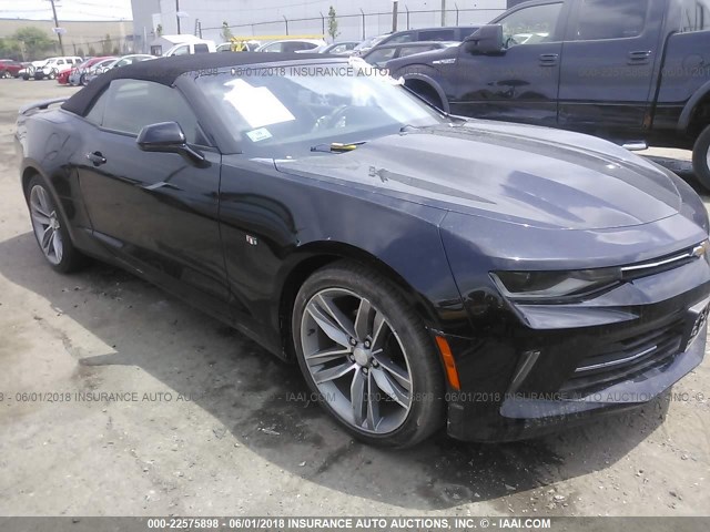 1G1FB3DS6J0125869 - 2018 CHEVROLET CAMARO LT BLACK photo 1