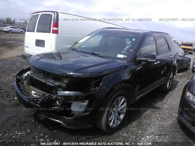 1FM5K7F87HGC23480 - 2017 FORD EXPLORER LIMITED 黑色 照片 2