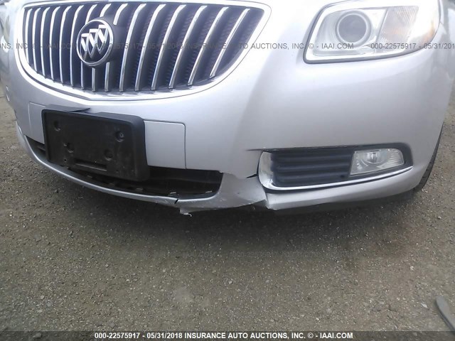 W04G15GVXB1082028 - 2011 BUICK REGAL CXL SILVER photo 6