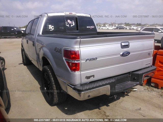 1FTFW1EF6CFC08347 - 2012 FORD F150 SUPERCREW SILVER photo 3