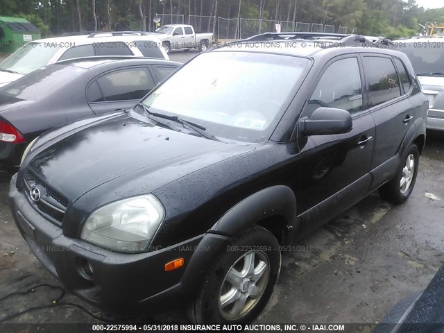 KM8JN72D65U182894 - 2005 HYUNDAI TUCSON GLS/LX BLACK photo 2