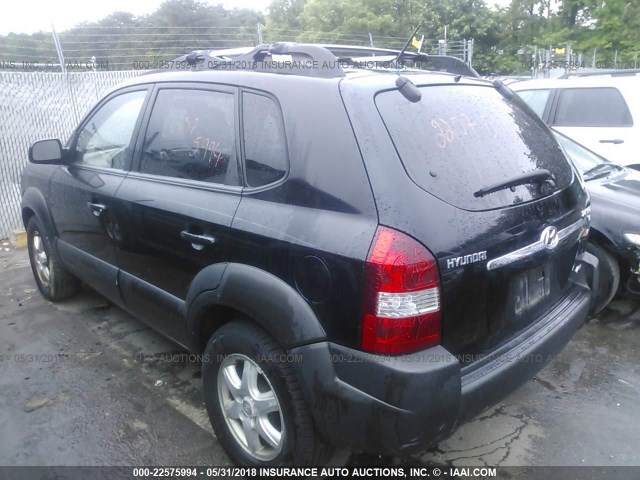 KM8JN72D65U182894 - 2005 HYUNDAI TUCSON GLS/LX BLACK photo 3