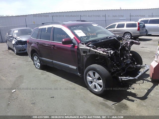 4S4BRCKC8C3256523 - 2012 SUBARU OUTBACK 2.5I LIMITED RED photo 1