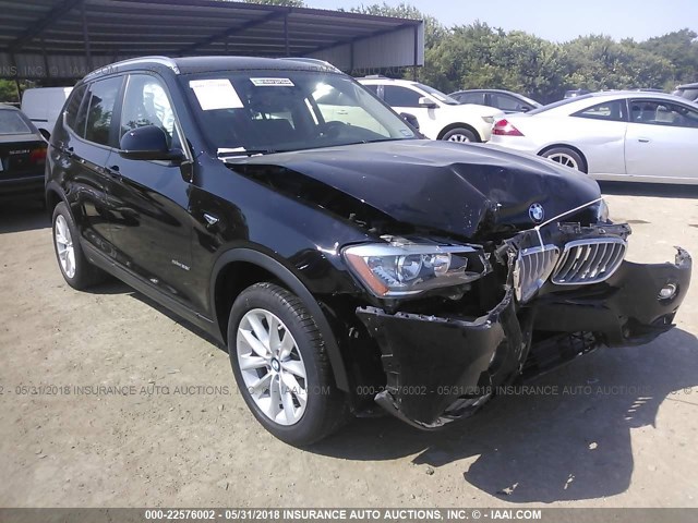 5UXWZ7C31H0V94655 - 2017 BMW X3 SDRIVE28I BLACK photo 1