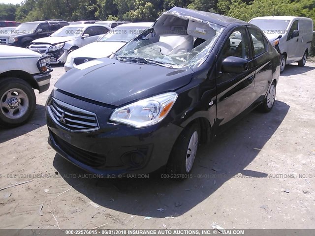 ML32F3FJ3HHF17269 - 2017 MITSUBISHI MIRAGE G4 ES შავი ფოტო 2