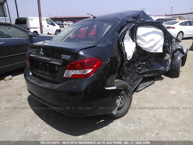 ML32F3FJ3HHF17269 - 2017 MITSUBISHI MIRAGE G4 ES შავი ფოტო 4