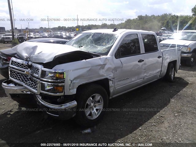 3GCUKREC8FG276823 - 2015 CHEVROLET SILVERADO K1500 LT SILVER photo 2