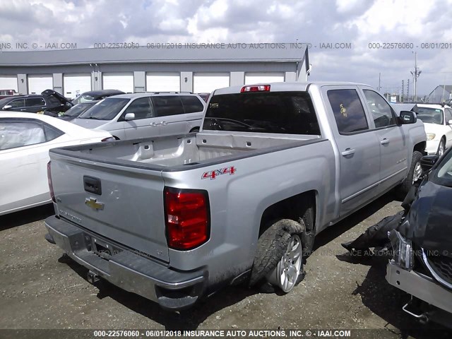 3GCUKREC8FG276823 - 2015 CHEVROLET SILVERADO K1500 LT SILVER photo 4