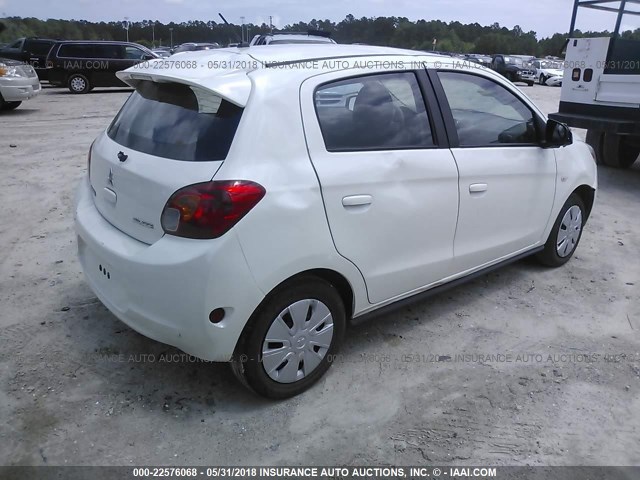 ML32A3HJ3FH056273 - 2015 MITSUBISHI MIRAGE DE WHITE photo 4