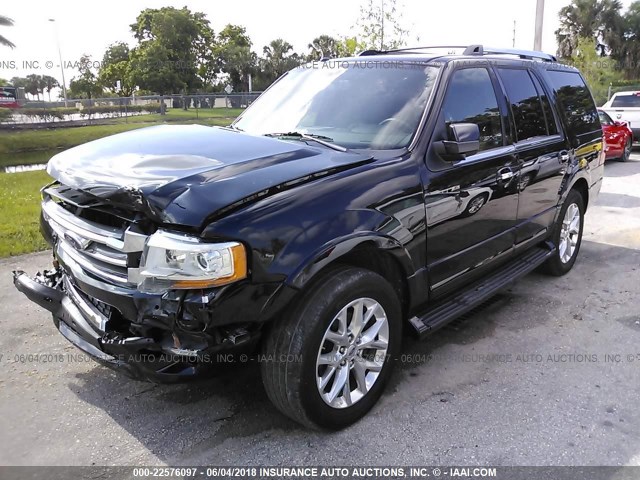 1FMJU1KT6HEA61031 - 2017 FORD EXPEDITION LIMITED BLACK photo 2