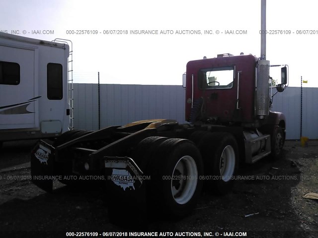 1FUJACAS11LJ62151 - 2001 FREIGHTLINER CONVENTIONAL FLD112 RED photo 4