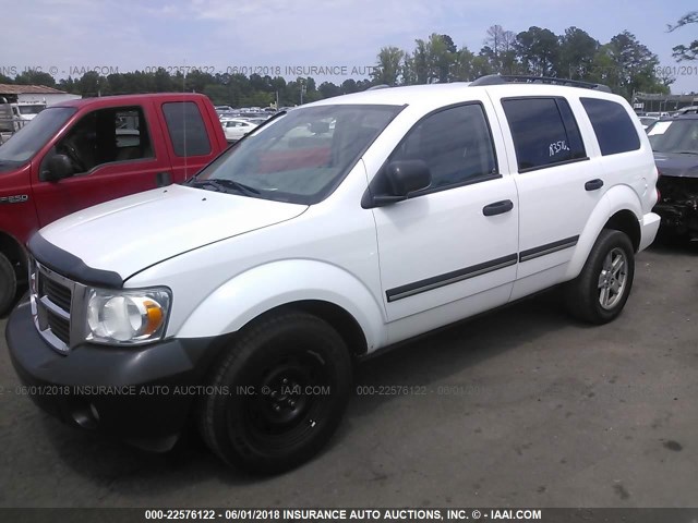 1D8HD48K38F109602 - 2008 DODGE DURANGO SLT WHITE photo 2