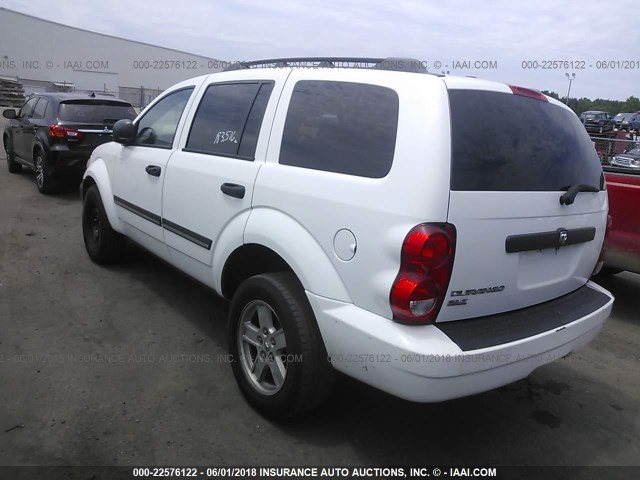 1D8HD48K38F109602 - 2008 DODGE DURANGO SLT WHITE photo 3