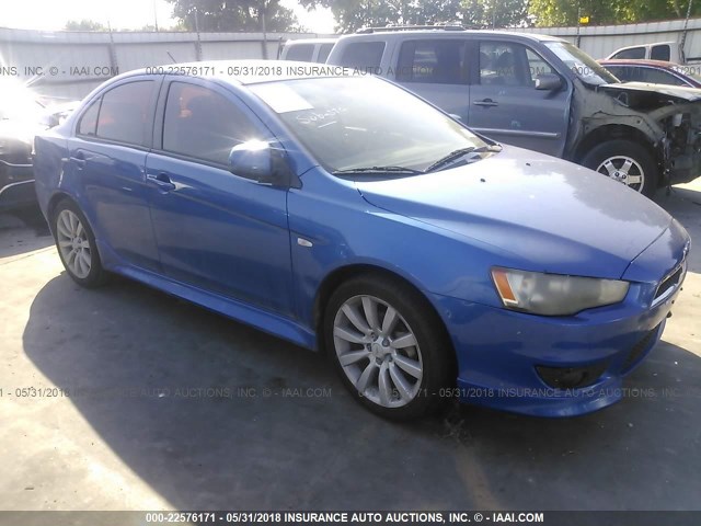 JA32U8FW3AU023787 - 2010 MITSUBISHI LANCER GTS BLUE photo 1