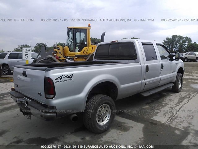 1FTSW31F22EB69082 - 2002 FORD F350 SRW SUPER DUTY SILVER photo 4