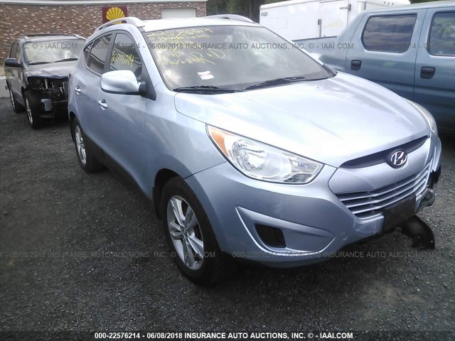 KM8JUCAC4BU272044 - 2011 HYUNDAI TUCSON GLS/LIMITED Light Blue photo 1