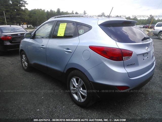 KM8JUCAC4BU272044 - 2011 HYUNDAI TUCSON GLS/LIMITED Light Blue photo 3