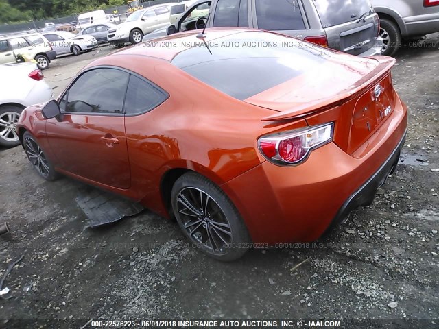 JF1ZNAA1XD1732017 - 2013 TOYOTA SCION FR-S ORANGE photo 3