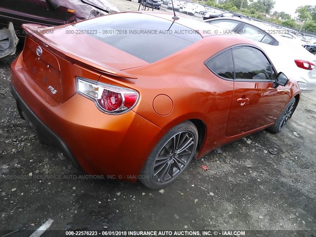 JF1ZNAA1XD1732017 - 2013 TOYOTA SCION FR-S ORANGE photo 4