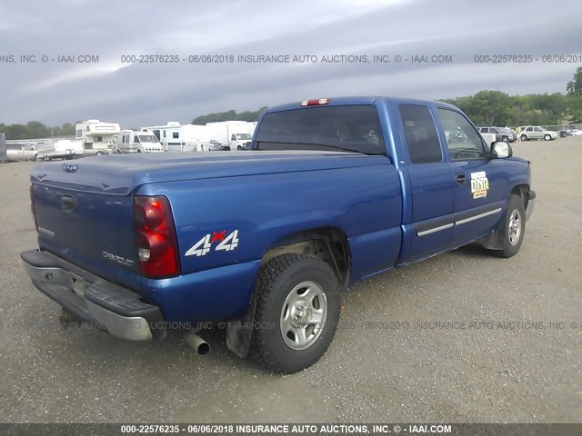 1GCEK19Z73Z348658 - 2003 CHEVROLET SILVERADO K1500 BLUE photo 4