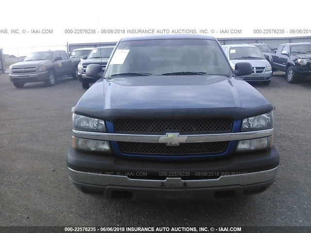 1GCEK19Z73Z348658 - 2003 CHEVROLET SILVERADO K1500 BLUE photo 6