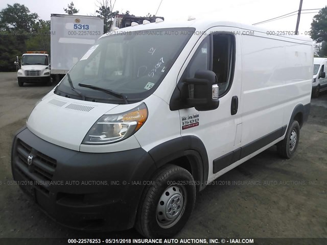 3C6TRVAG7HE536367 - 2017 RAM PROMASTER 1500 1500 STANDARD WHITE photo 2