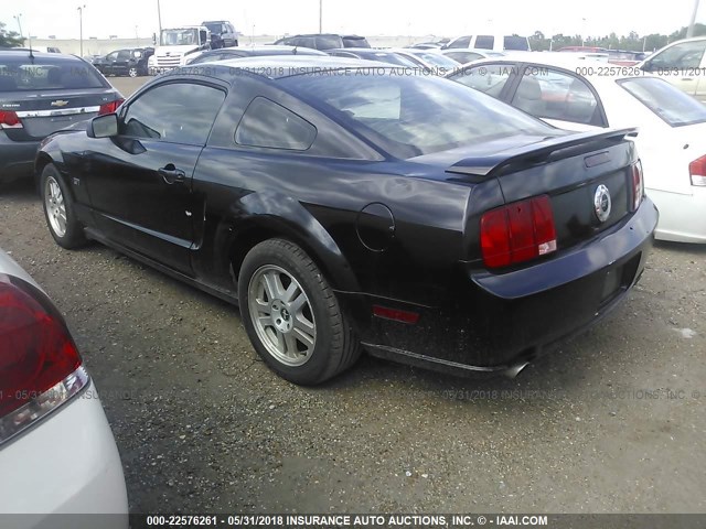 1ZVHT82H975259219 - 2007 FORD MUSTANG GT BLACK photo 3