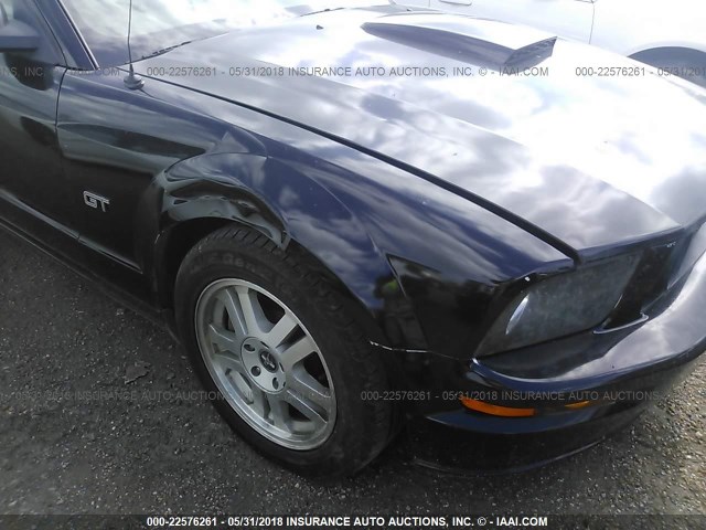 1ZVHT82H975259219 - 2007 FORD MUSTANG GT BLACK photo 6