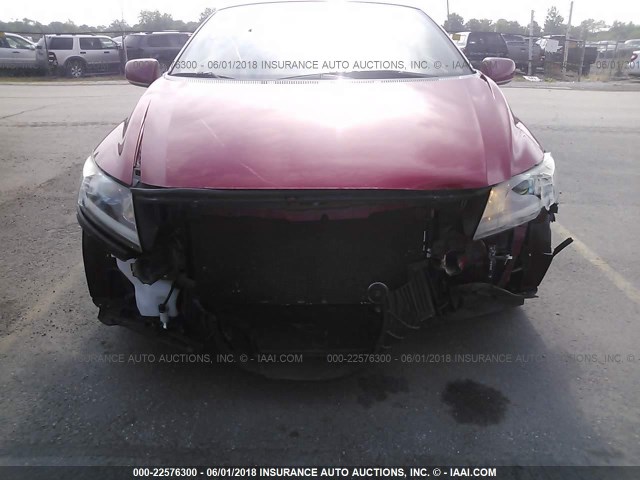 JHMZF1C46BS010841 - 2011 HONDA CR-Z RED photo 6