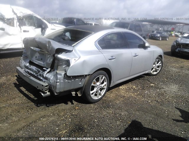 1N4AA5AP7DC812772 - 2013 NISSAN MAXIMA S/SV SILVER photo 4