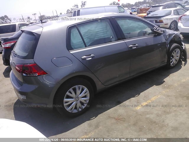 WVWKP7AUXFW906001 - 2015 VOLKSWAGEN E-GOLF LIMITED GRAY photo 4