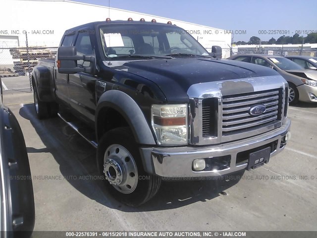 1FTXW43R58EA17888 - 2008 FORD F450 SUPER DUTY BLACK photo 1