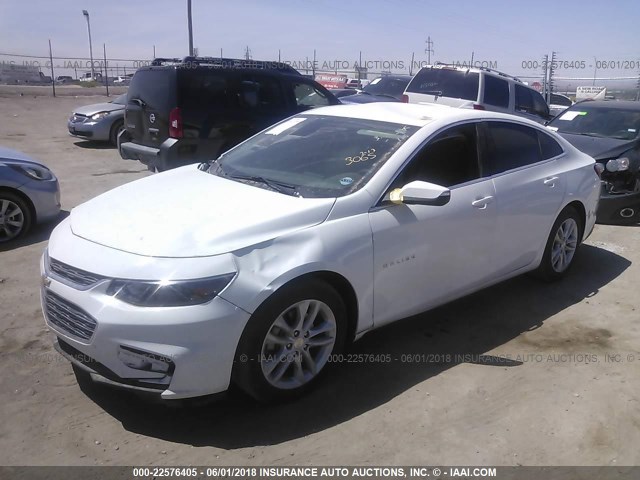 1G1ZE5ST9HF176947 - 2017 CHEVROLET MALIBU LT WHITE photo 2